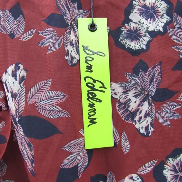 Sam Edelman Rust Fanciful Flower Midi Sleeve Maxi Dress - Picture 6 of 11